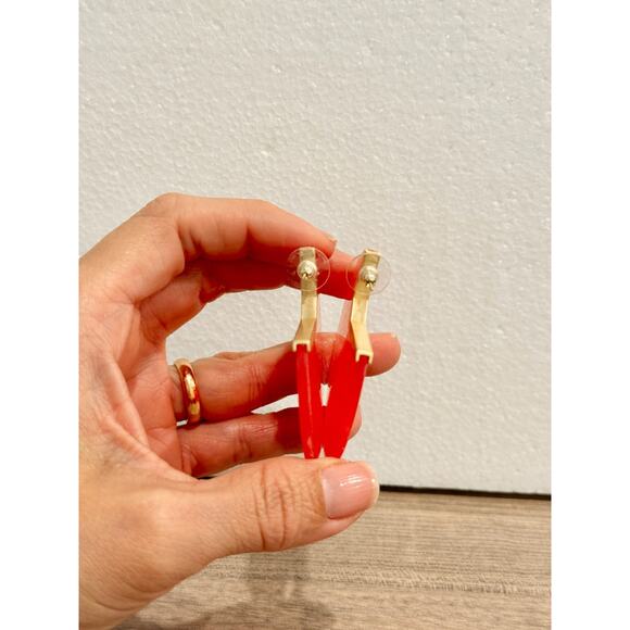 Kendra Scott Kai Peach Mother of Pearl Gold Extra Large Drop Earrings - Picture 3 of 3